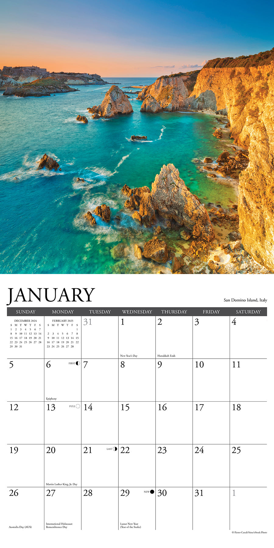 2025 Ocean View - Square Wall Calendar (US Only)