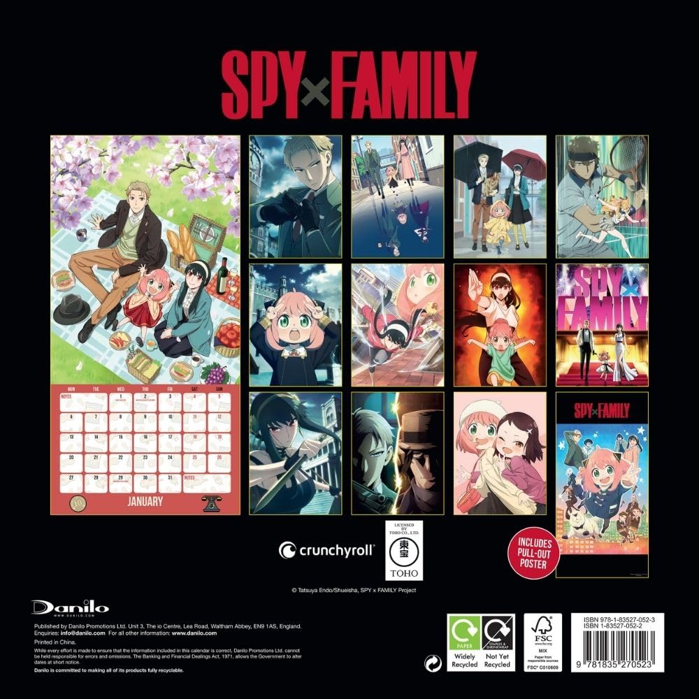 2025 Spy X Family - Square Wall Calendar