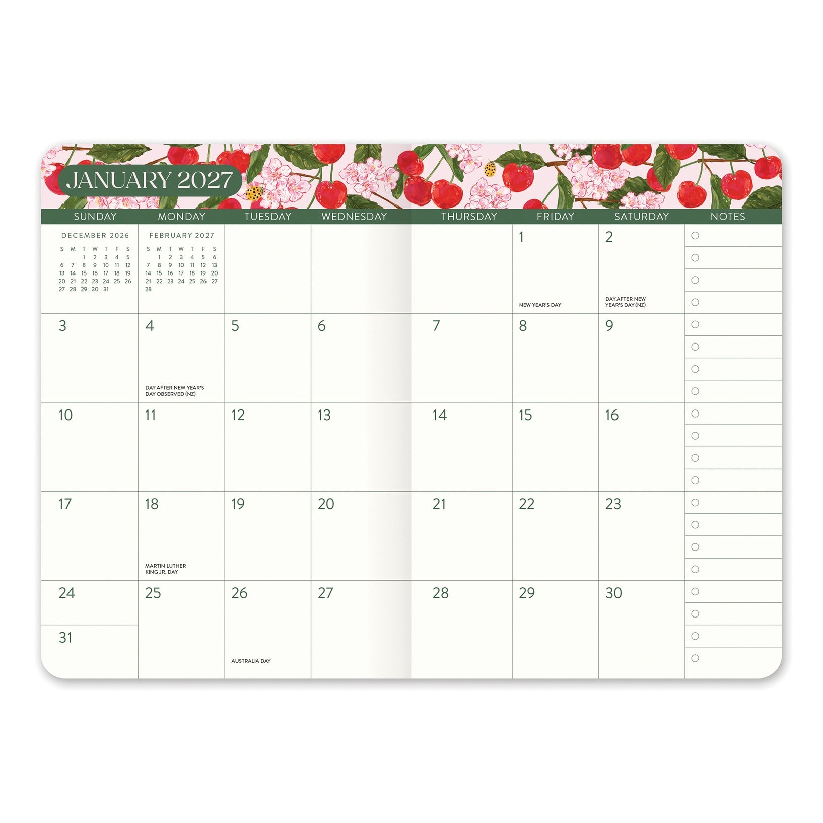 2027 Fruit & Flora - 17-Month Monthly Pocket Diary/Planner