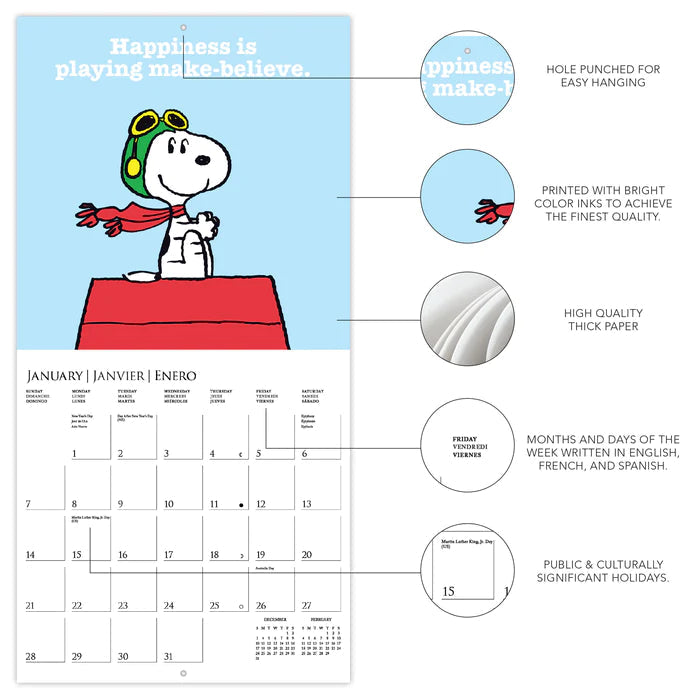 2024 Peanuts - Square Wall Calendar  SOLD OUT