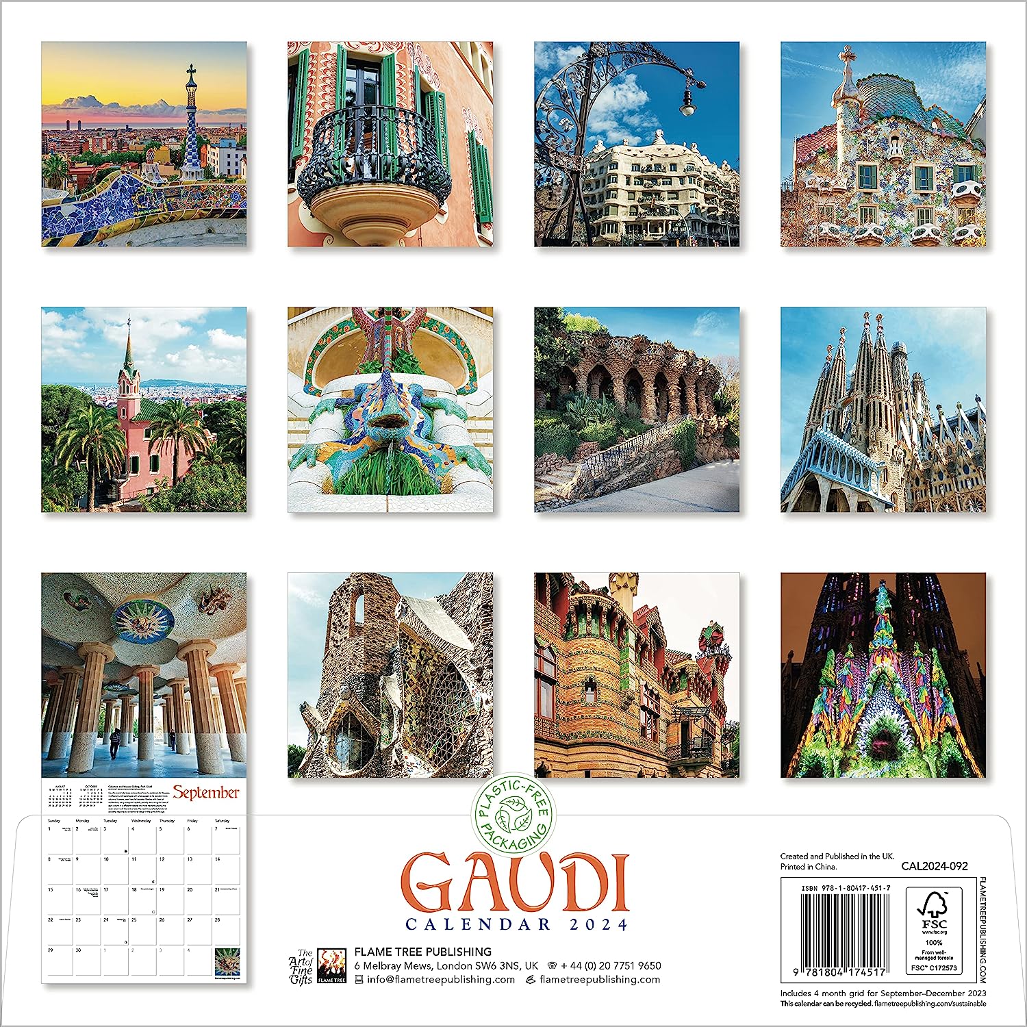 2024 Gaudi - Square Wall Calendar  SOLD OUT