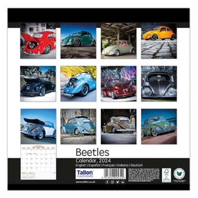 2024 Beetles - Square Wall Calendar