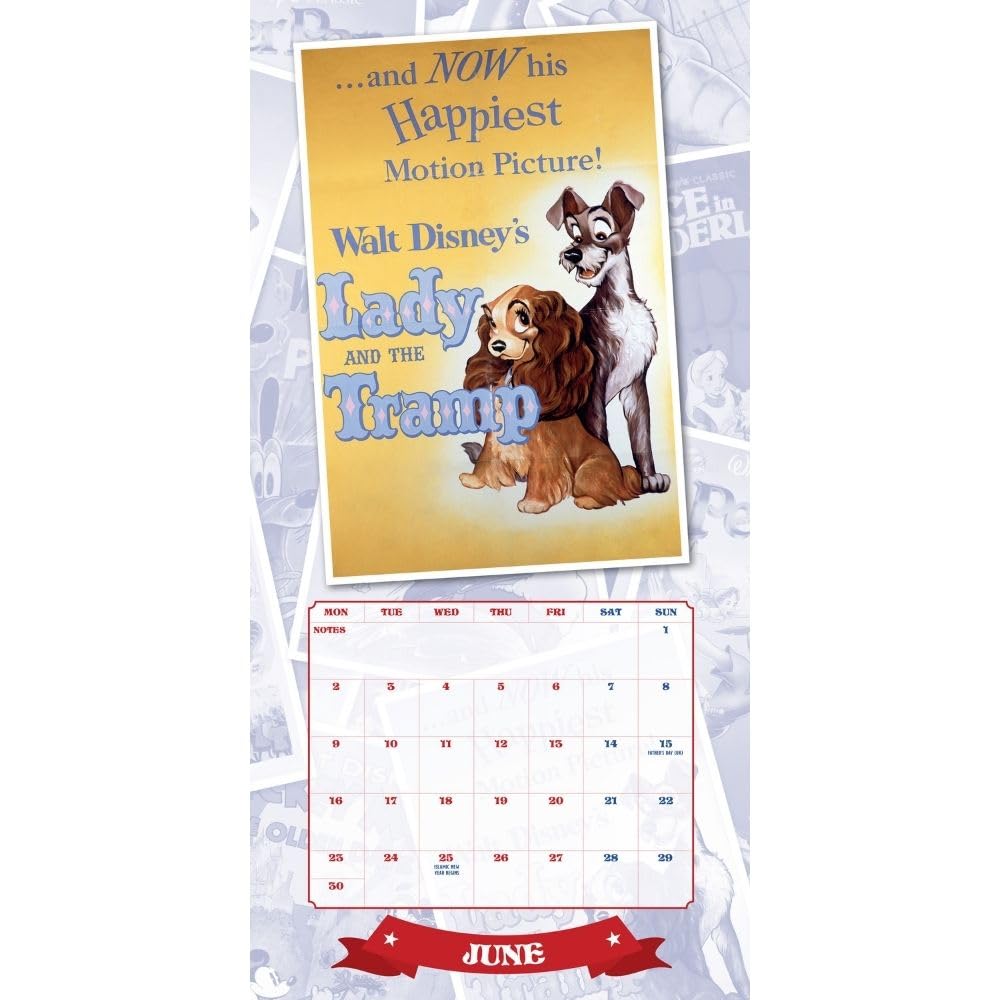 2025 Disney Vintage Posters - Square Wall Calendar