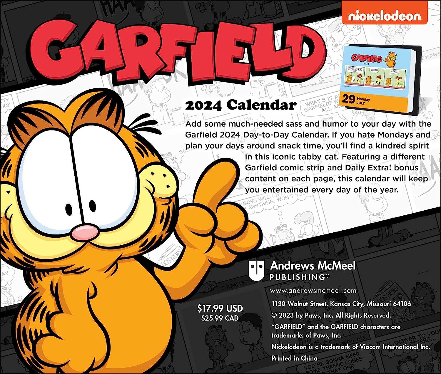 2024 Garfield - Daily Boxed Page-A-Day Calendar  SOLD OUT