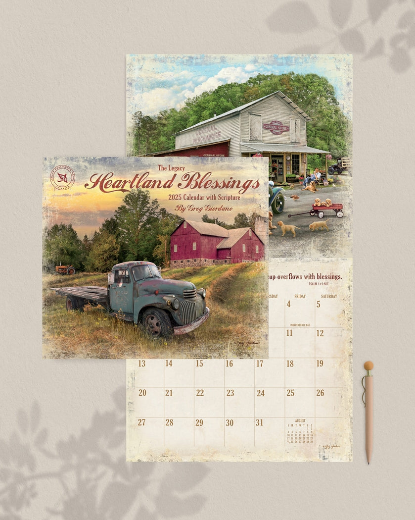 2025 Legacy Heartland Blessings - Scripture - Deluxe Wall Calendar