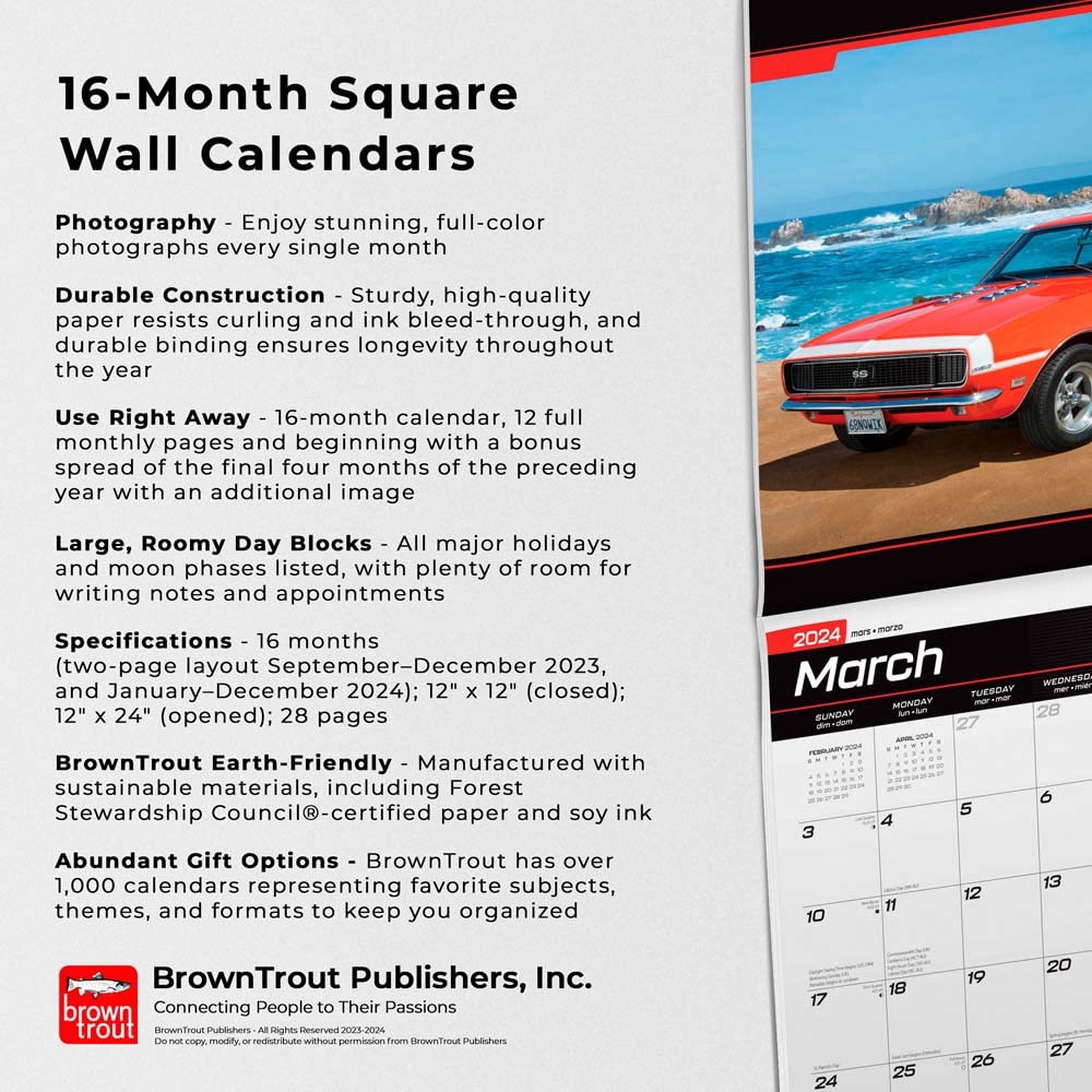 2024 Camaro - Square Wall Calendar  SOLD OUT