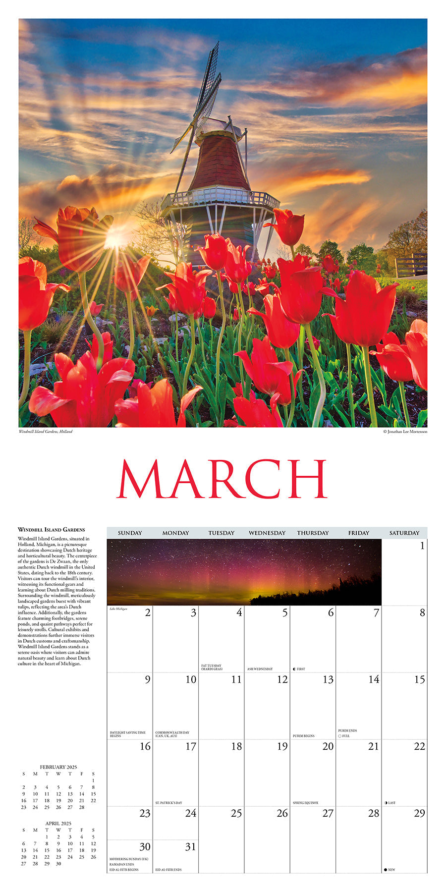 2025 Michigan - Square Wall Calendar (US Only)