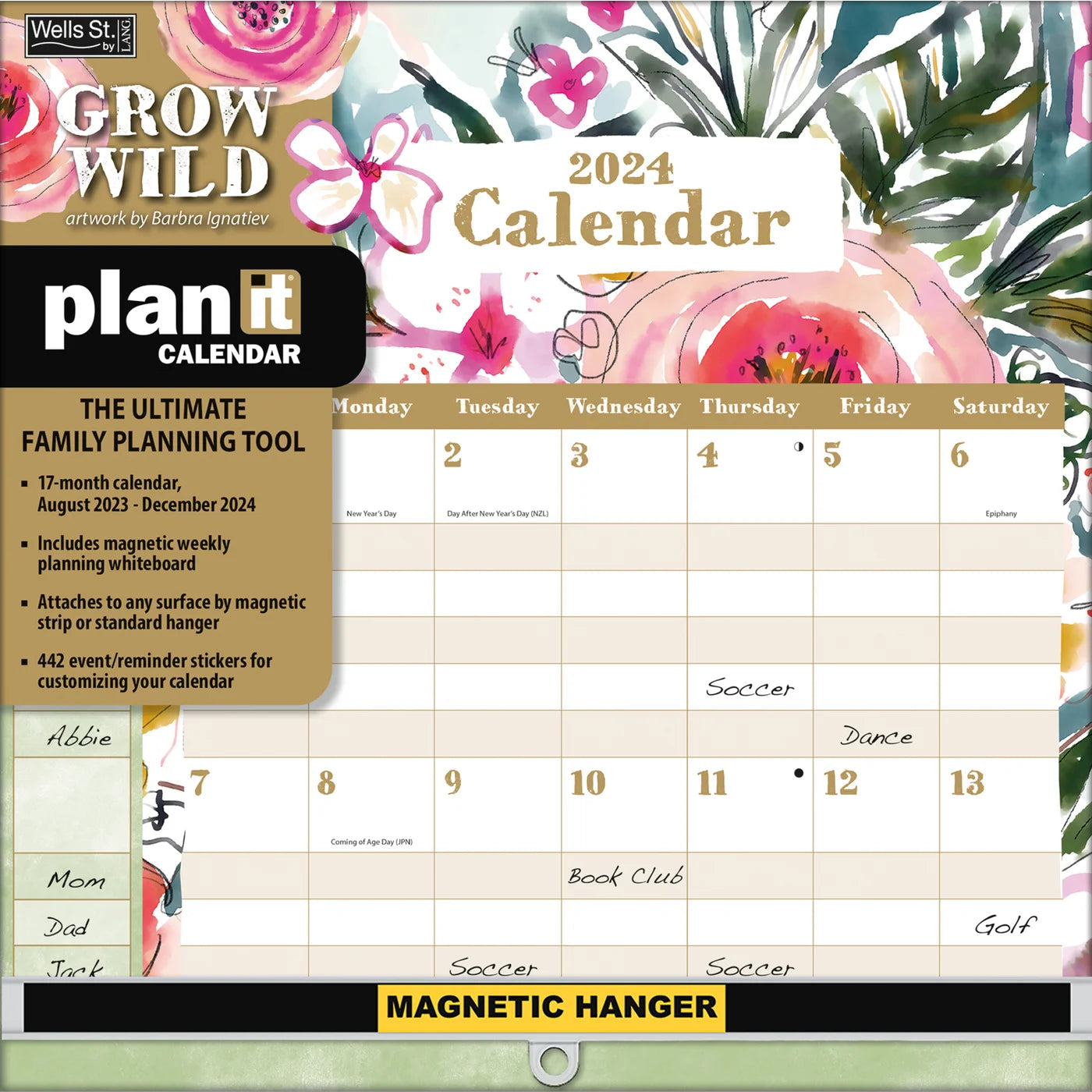 2024 Grow Wild - Plant It Square Wall Calendar