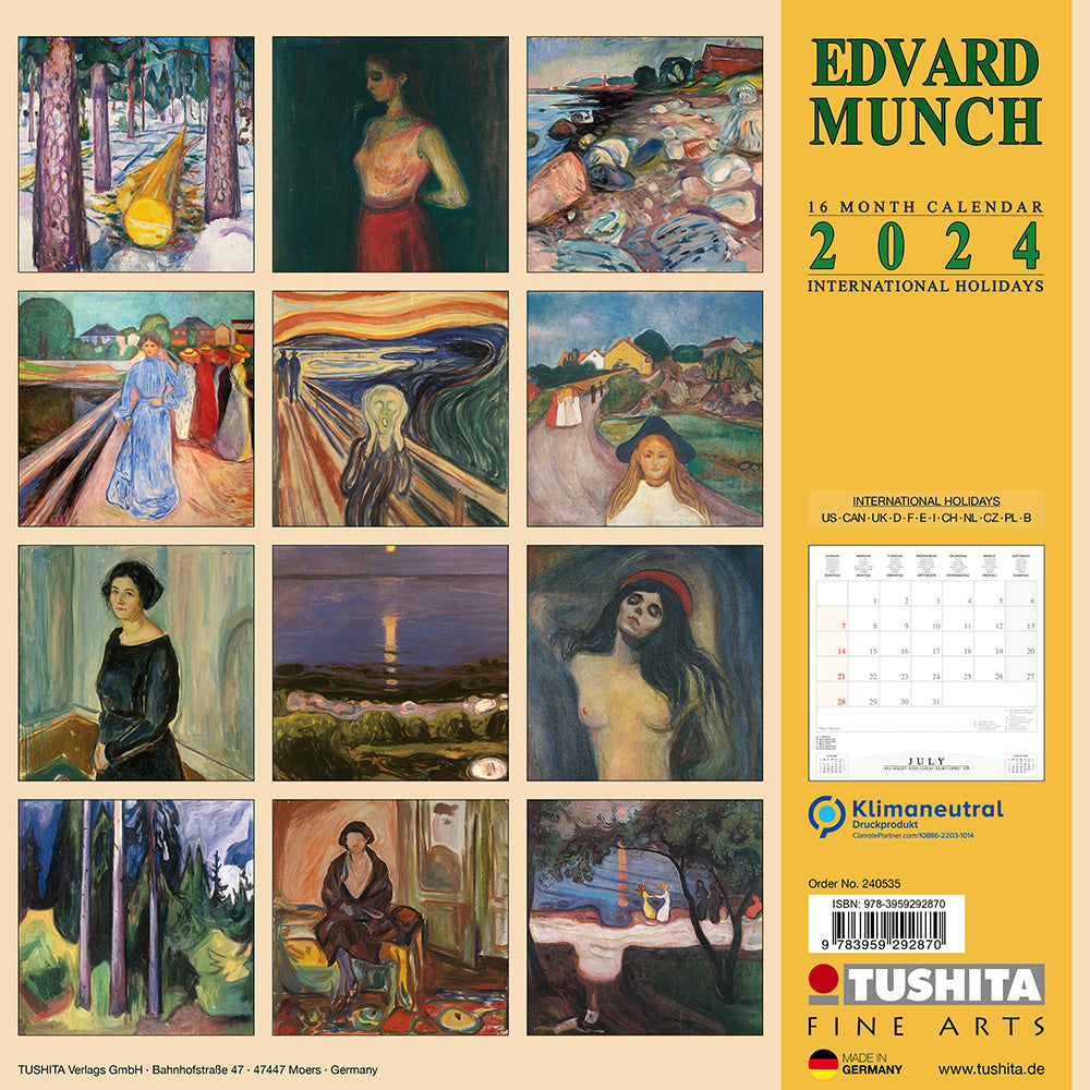 2024 Edvard Munch - Square Wall Calendar