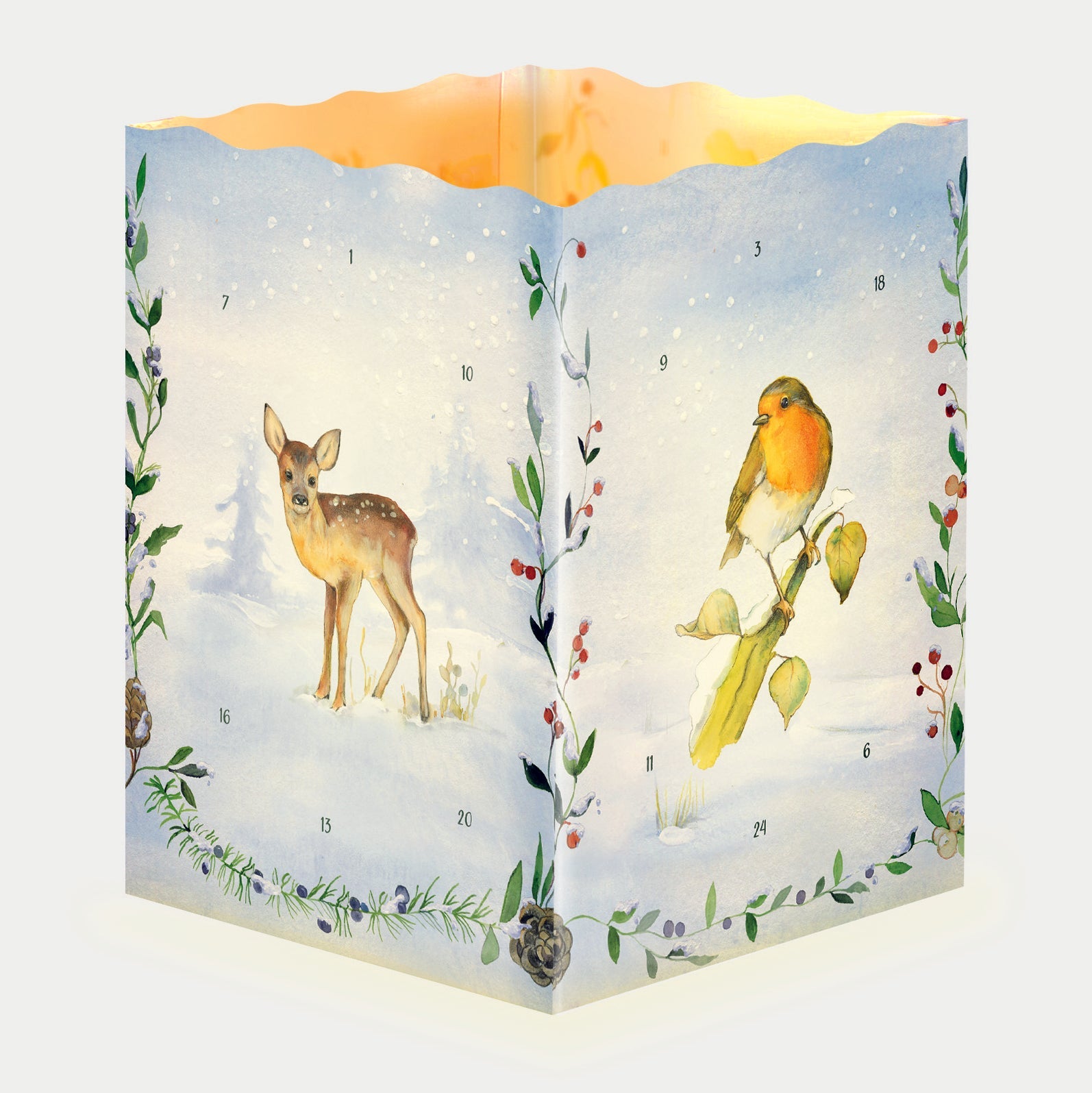 Animals in the Winter Lantern - 3D Advent Calendar