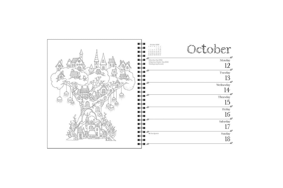 2026 Johanna Basford Coloring - Weekly Diary/Planner