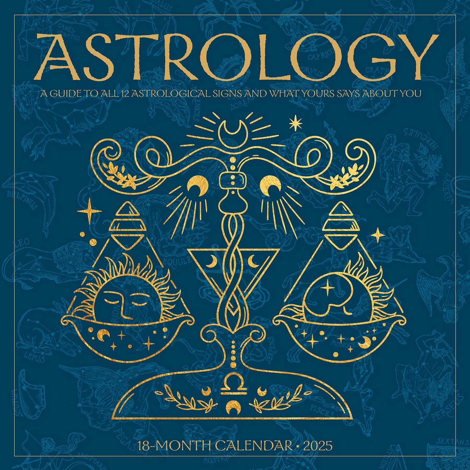 2025 Astrology (w/foil) - Square Wall Calendar (US Only)