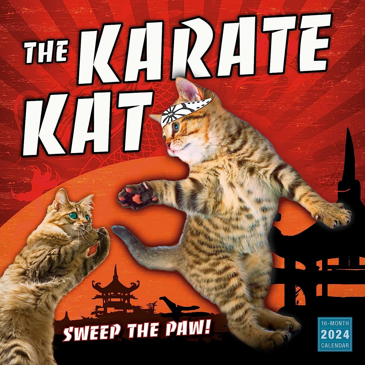 2024 Karate Kat - Square Wall Calendar