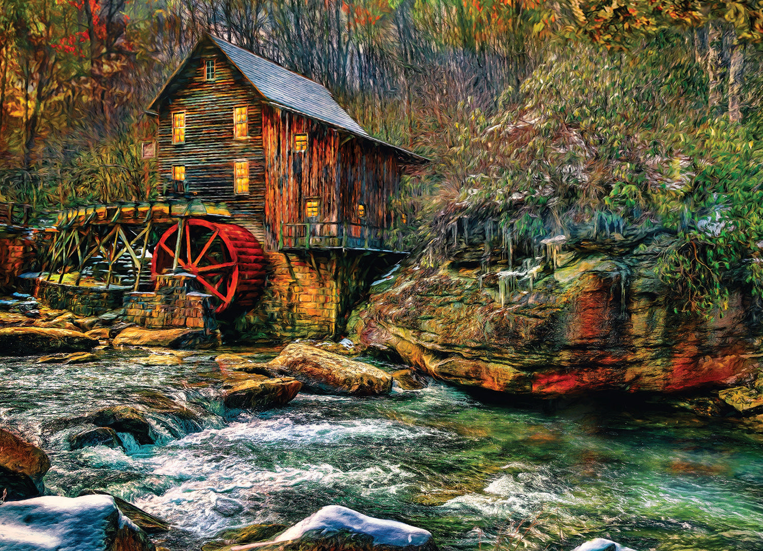 Old Mill 1000 Piece - Jigsaw Puzzle