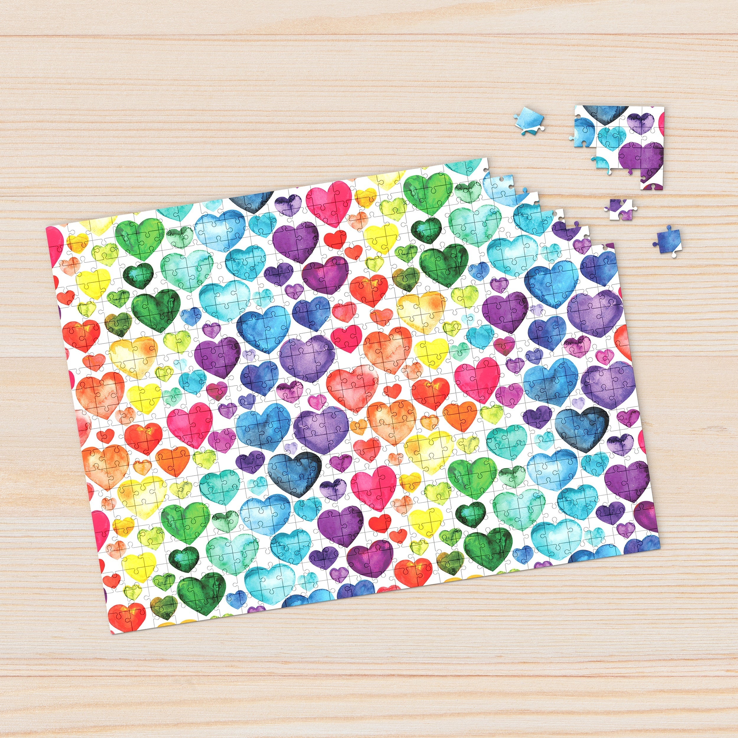 Rainbow Hearts 500 Piece - Jigsaw Puzzle