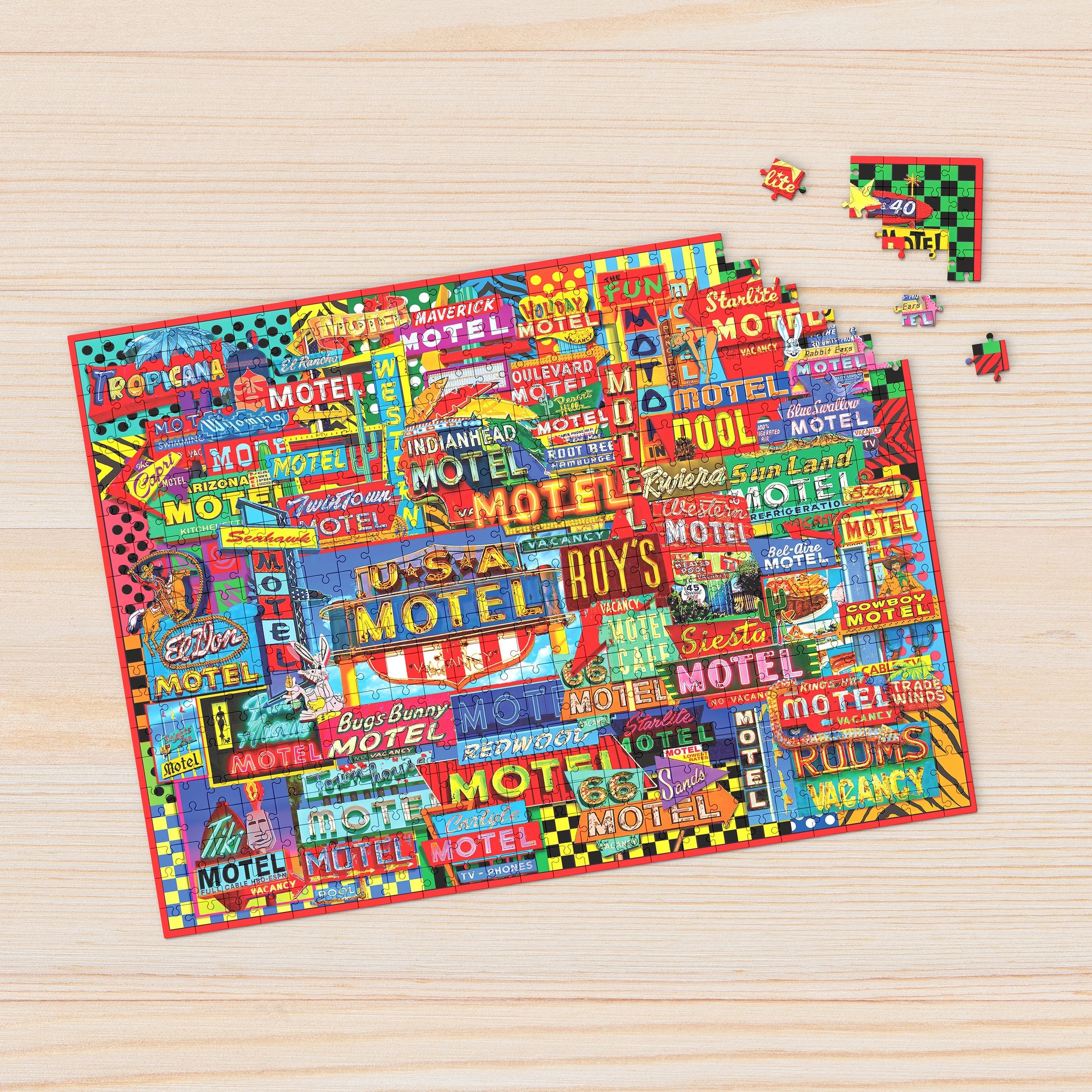 Motel Road Trip 1000 Piece - Jigsaw Puzzle