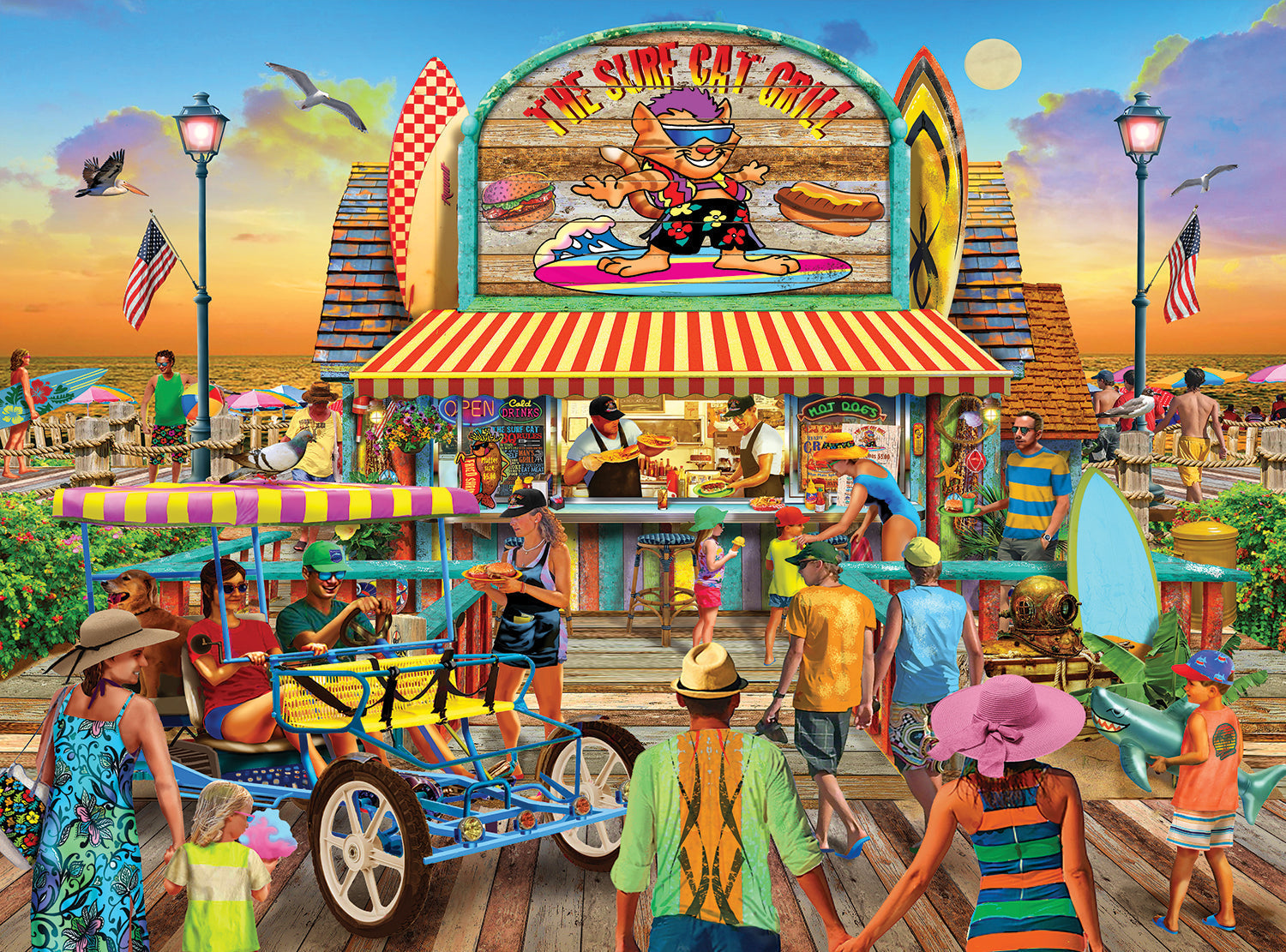 The Surf Cat Grill 1000 Piece - Jigsaw Puzzle