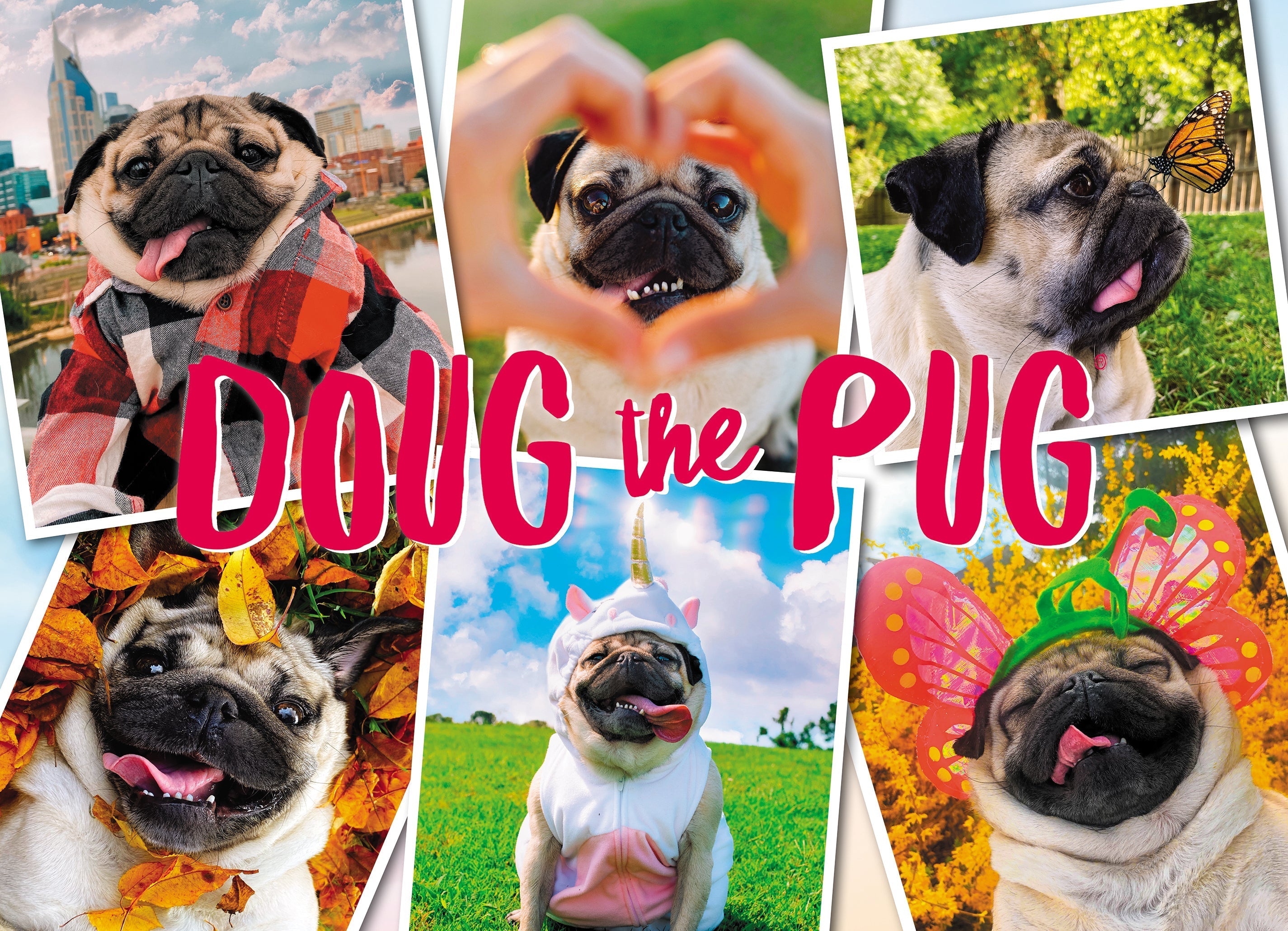 Doug the Pug: Pugs & Kisses 1000 Piece - Jigsaw Puzzle