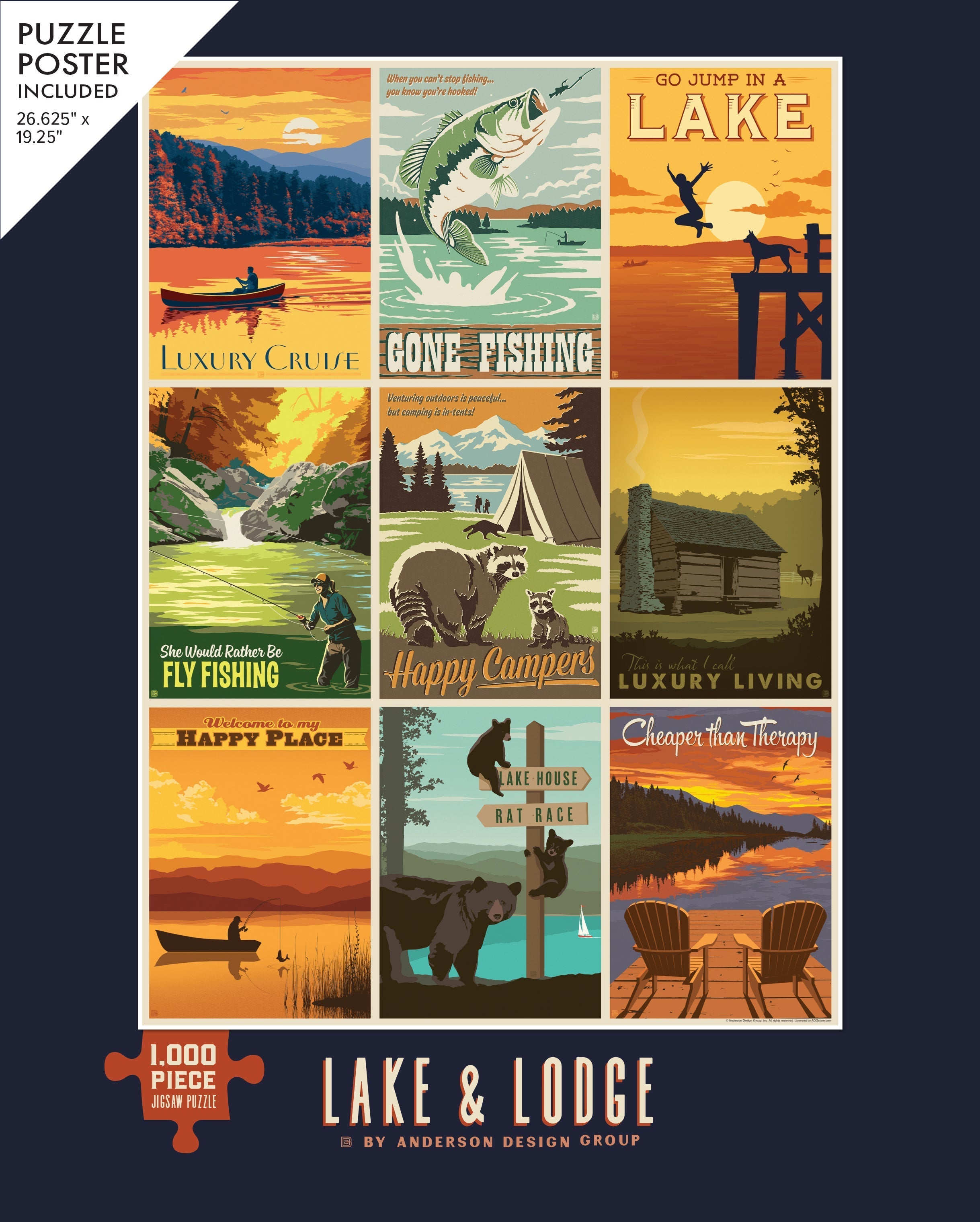 Lake & Lodge 1000 Piece - Jigsaw Puzzle