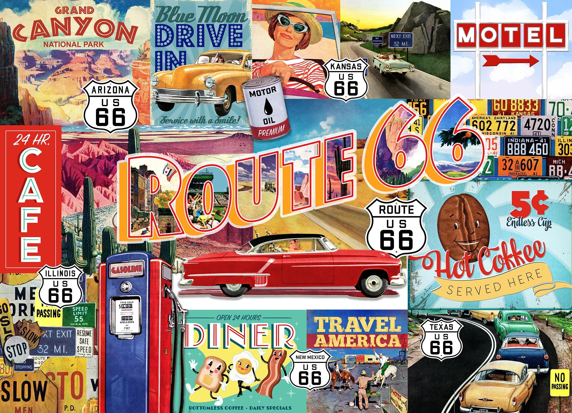 Route 66 1000 Piece - Jigsaw Puzzle