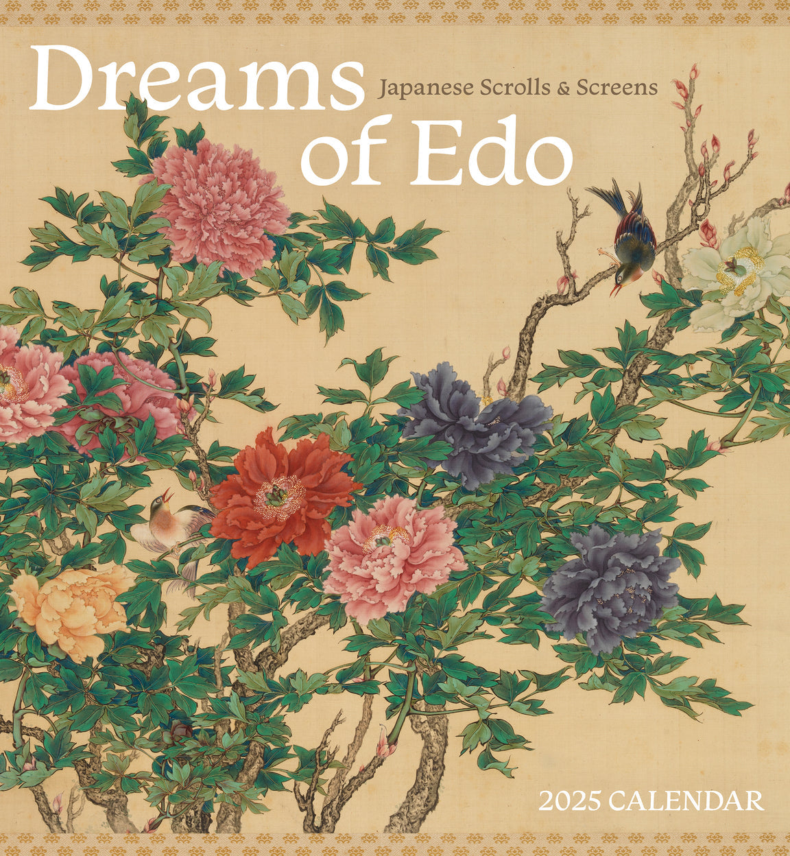2025 Dreams Of Edo: Japanese Scrolls & Screens - Square Wall Calendar