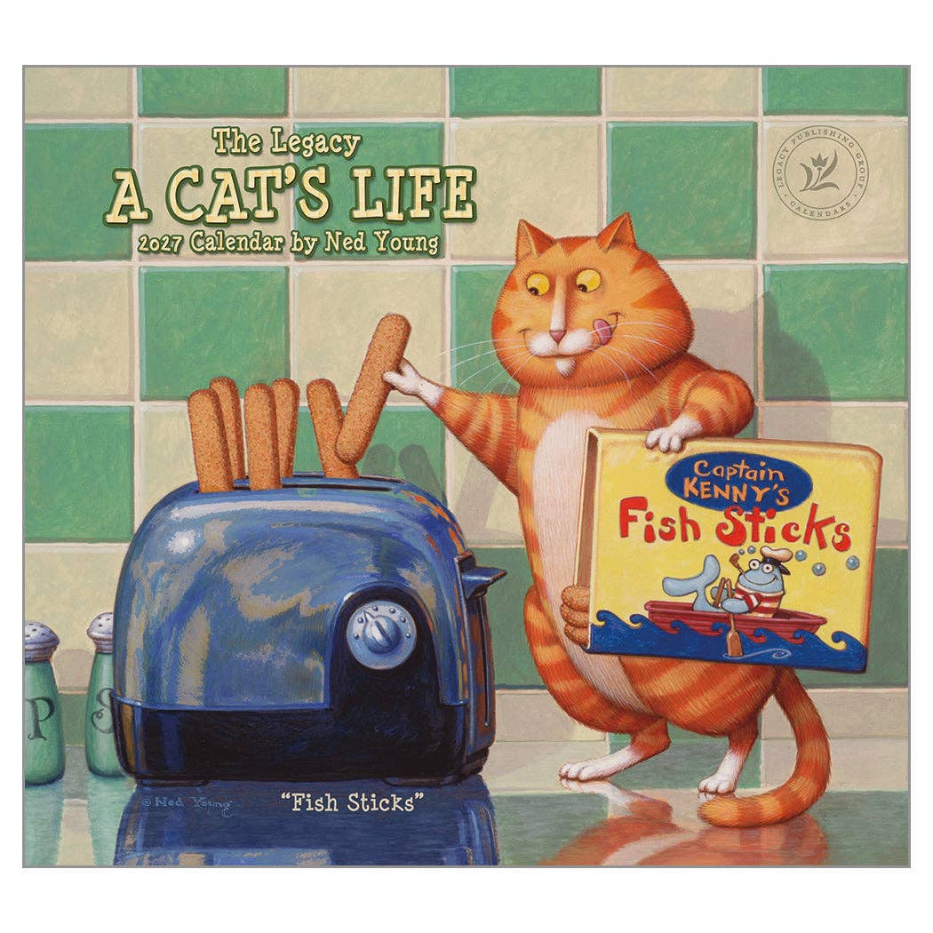 2027 A Cat's Life - Deluxe Wall Calendar by Rod Young