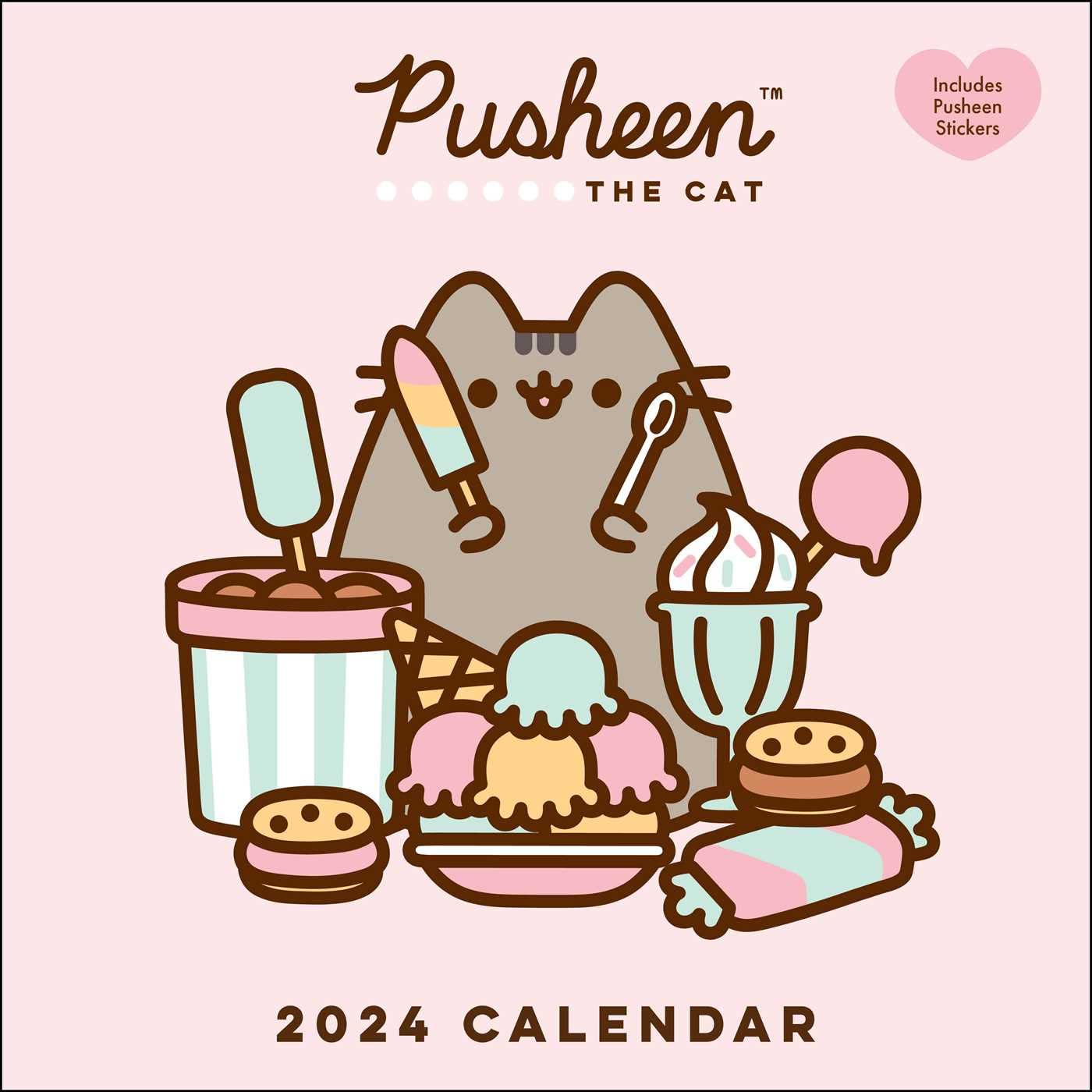 2024 Pusheen The Cat - Square Wall Calendar