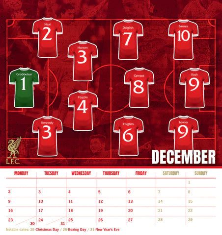 2024 Liverpool FC - Desk Easel Calendar  SOLD OUT