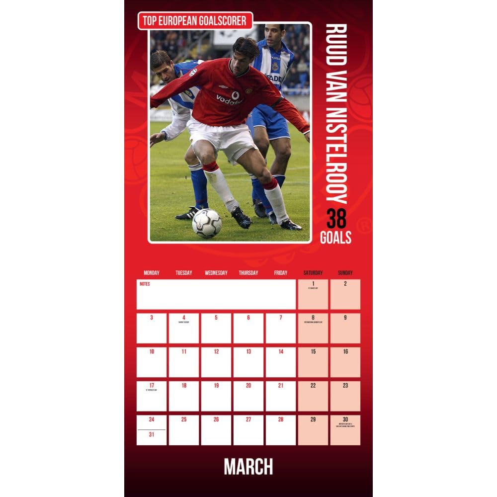 2025 Manchester United Fc Legends - Square Wall Calendar