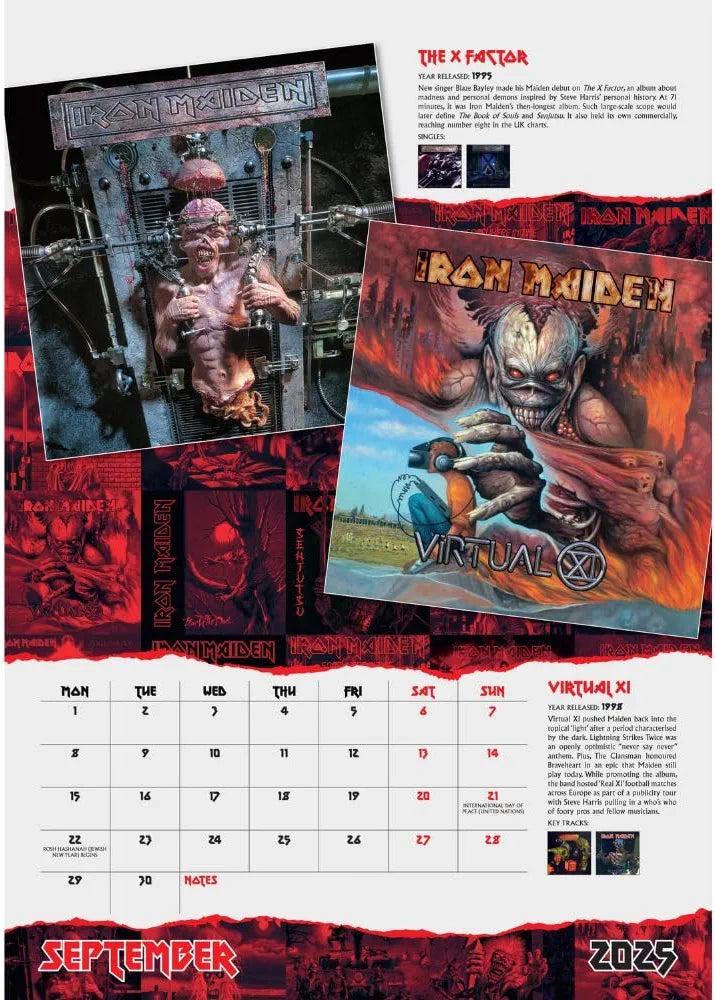 2025 Iron Maiden - A3 Wall Calendar