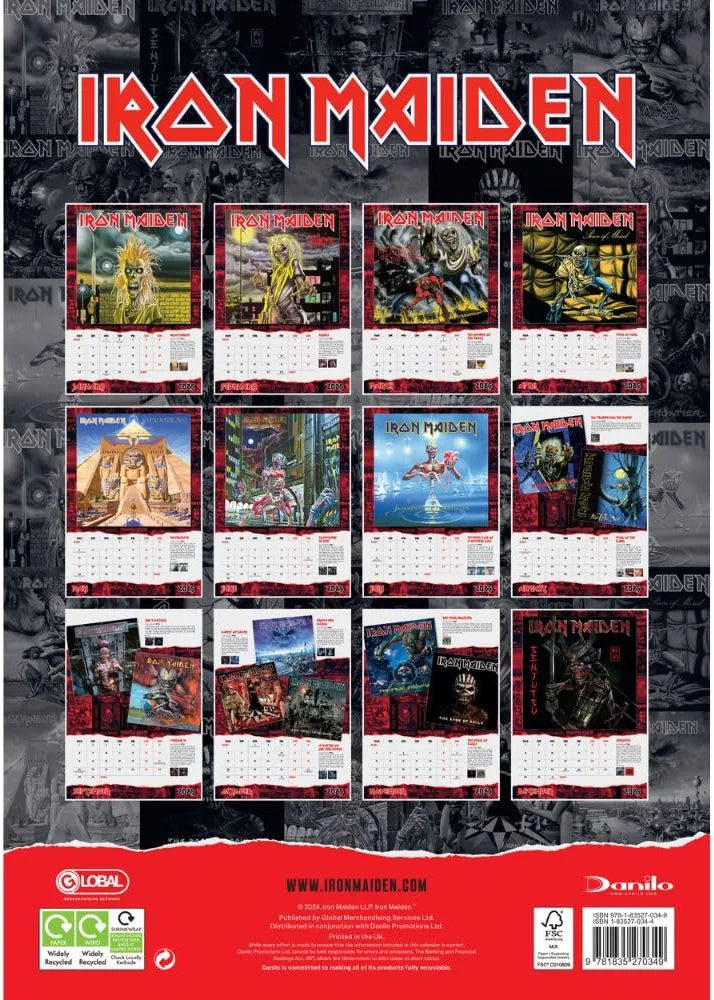 2025 Iron Maiden - A3 Wall Calendar