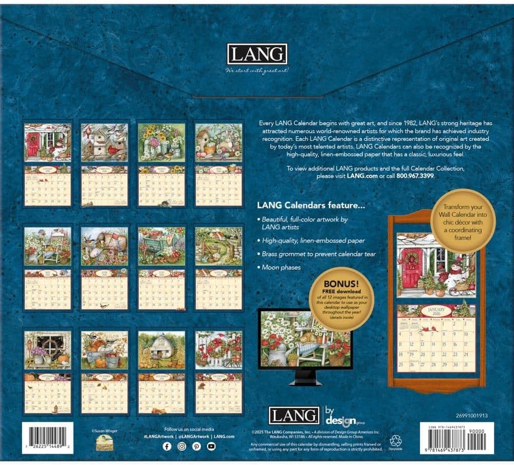 2026 LANG Heart & Home - Deluxe Wall Calendar