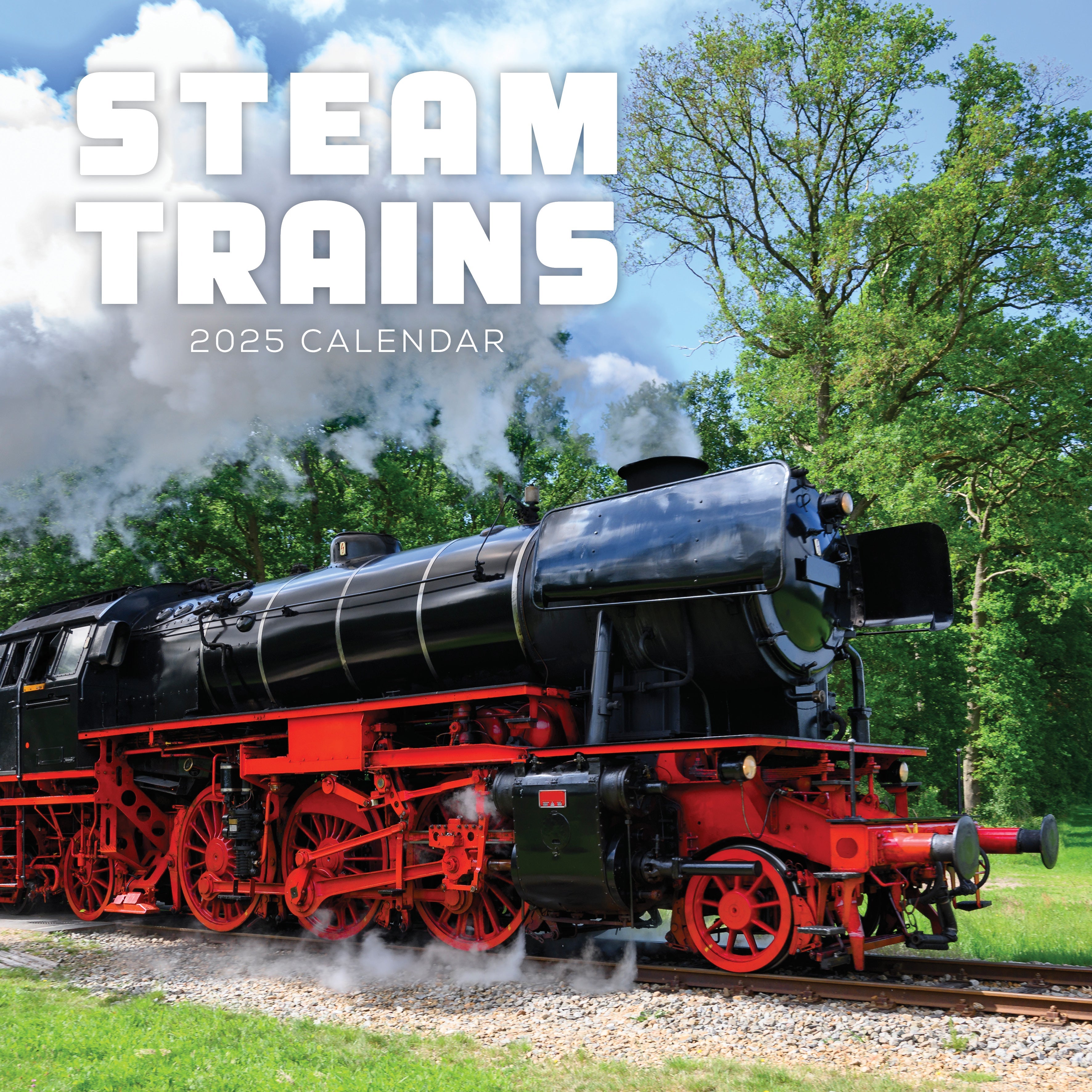 2025 Steam Trains - Square Wall Calendar