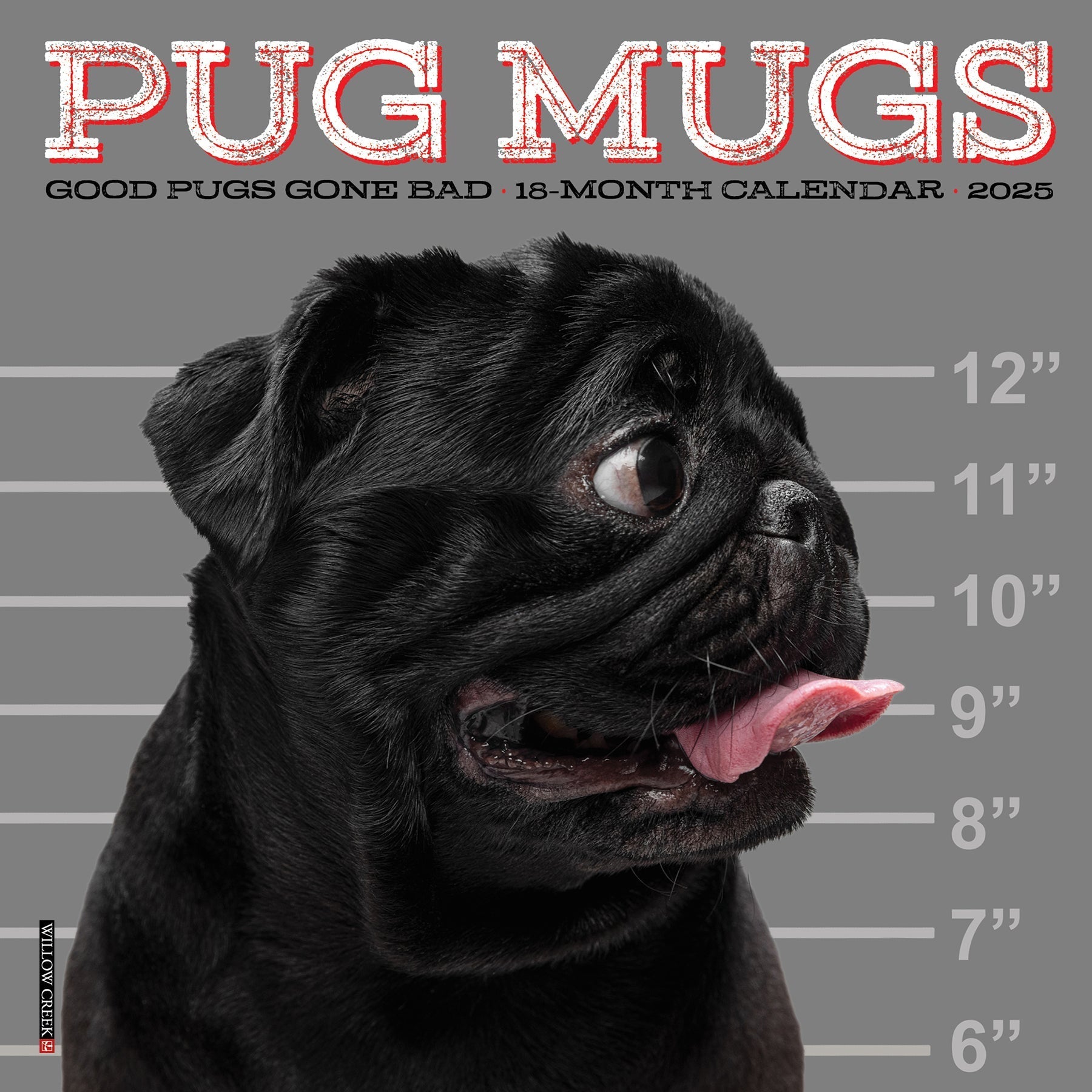 2025 Pug Mugs - Mini Wall Calendar (US Only)