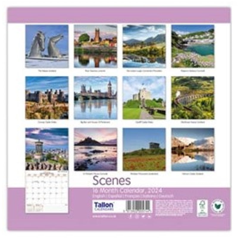 2024 Scenes - Square Wall Calendar