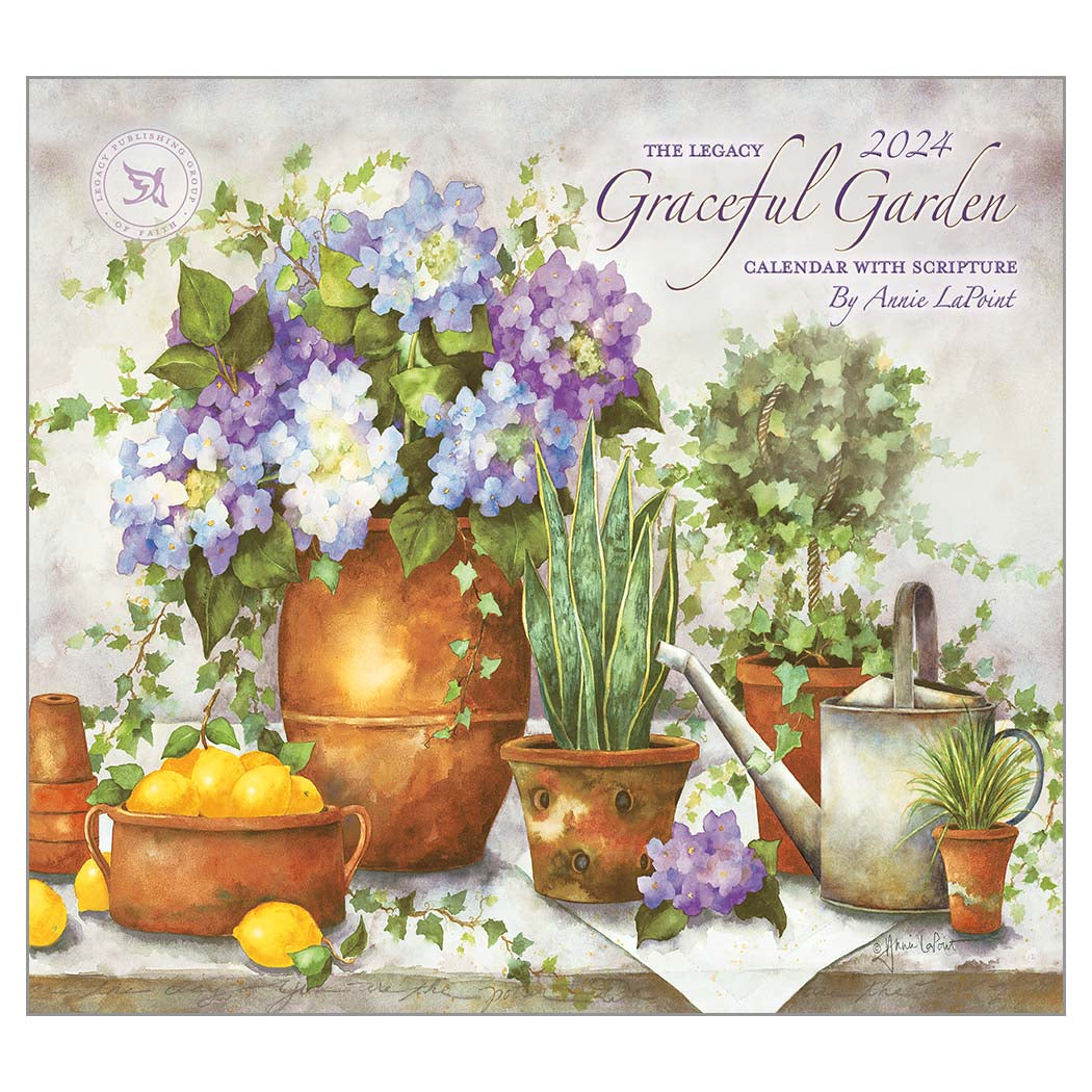 2024 Legacy Graceful Garden - Scripture - Deluxe Wall Calendar
