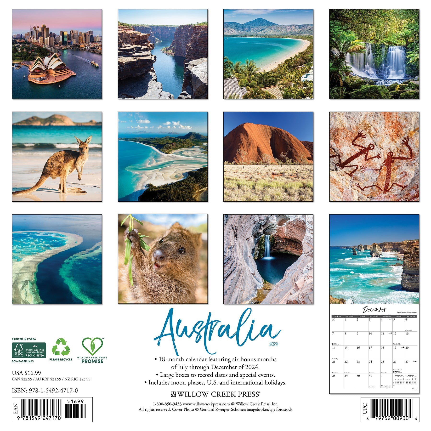 2025 Australia - Square Wall Calendar (US Only)