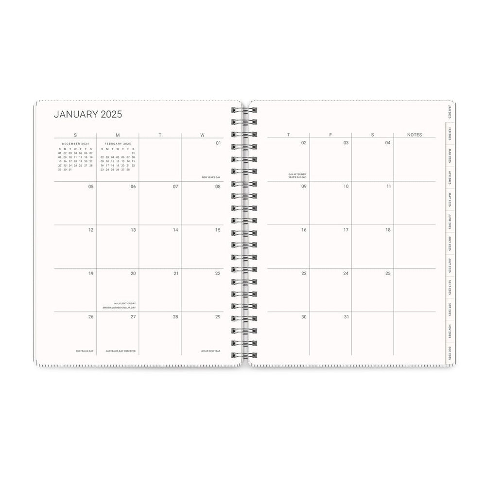 2025 Midnight Black - Baxter Weekly & Monthly Diary/Planner