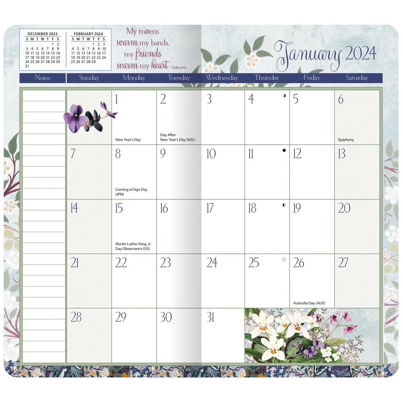 2024-2025 LANG Garden Botanicals - 2 Year Pocket Diary/Planner