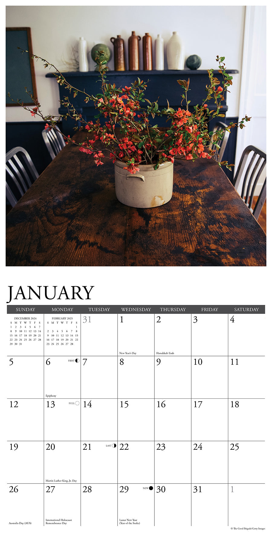 2025 Country Chic - Square Wall Calendar (US Only)