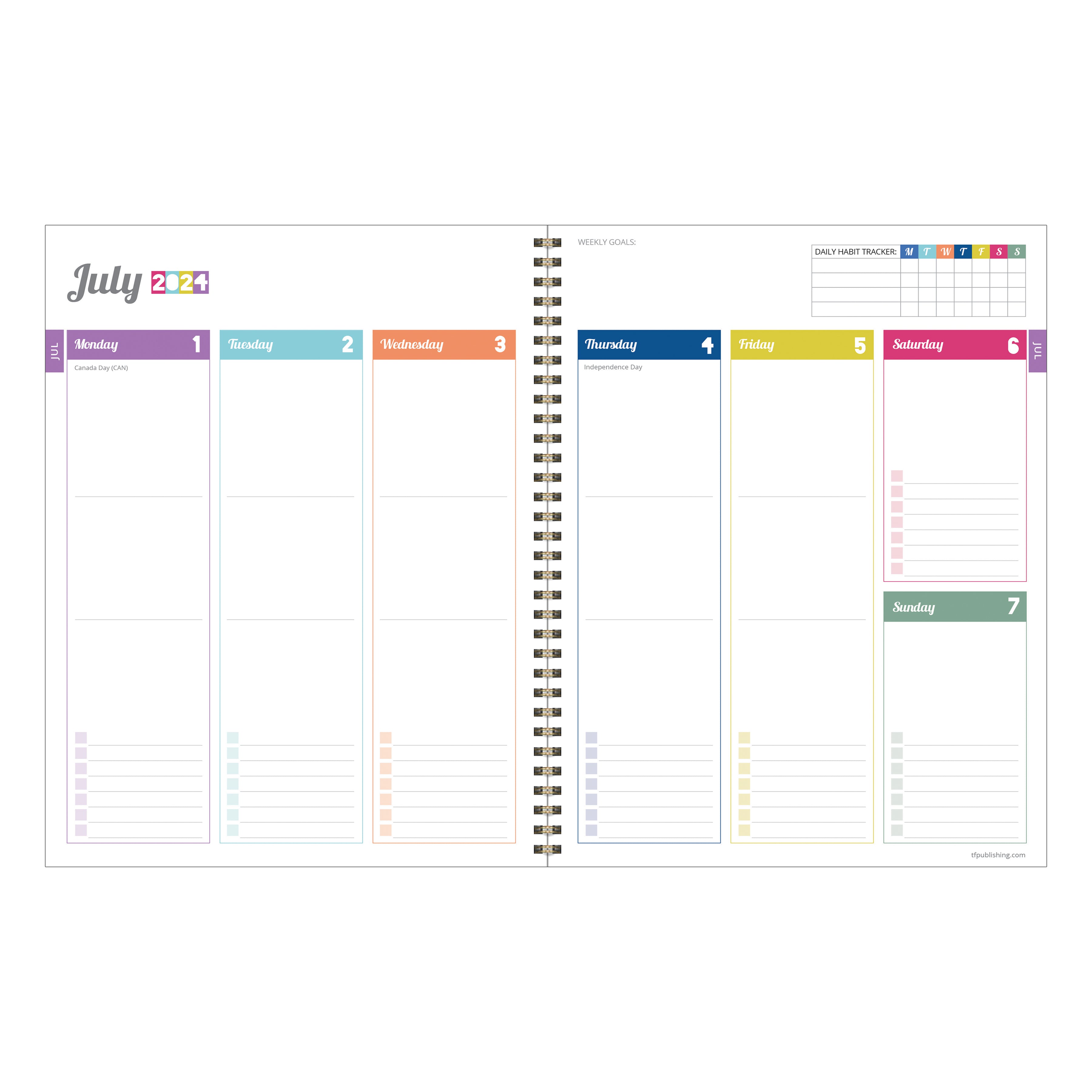 July 2024 - June 2025 Groovy - Large Weekly & Monthly Academic Year Diary/Planner