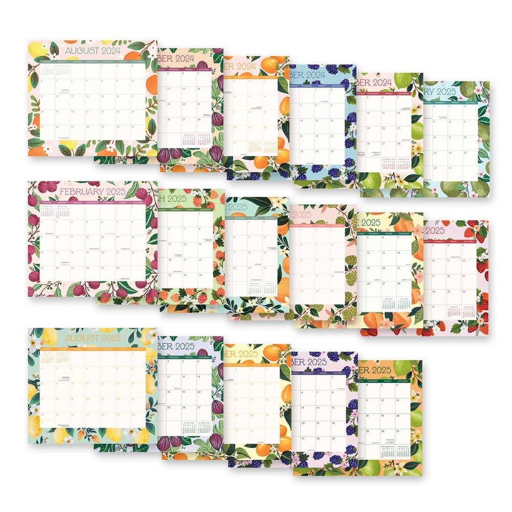 2025 Fruit & Flora - Monthly Magnetic Pad Calendar