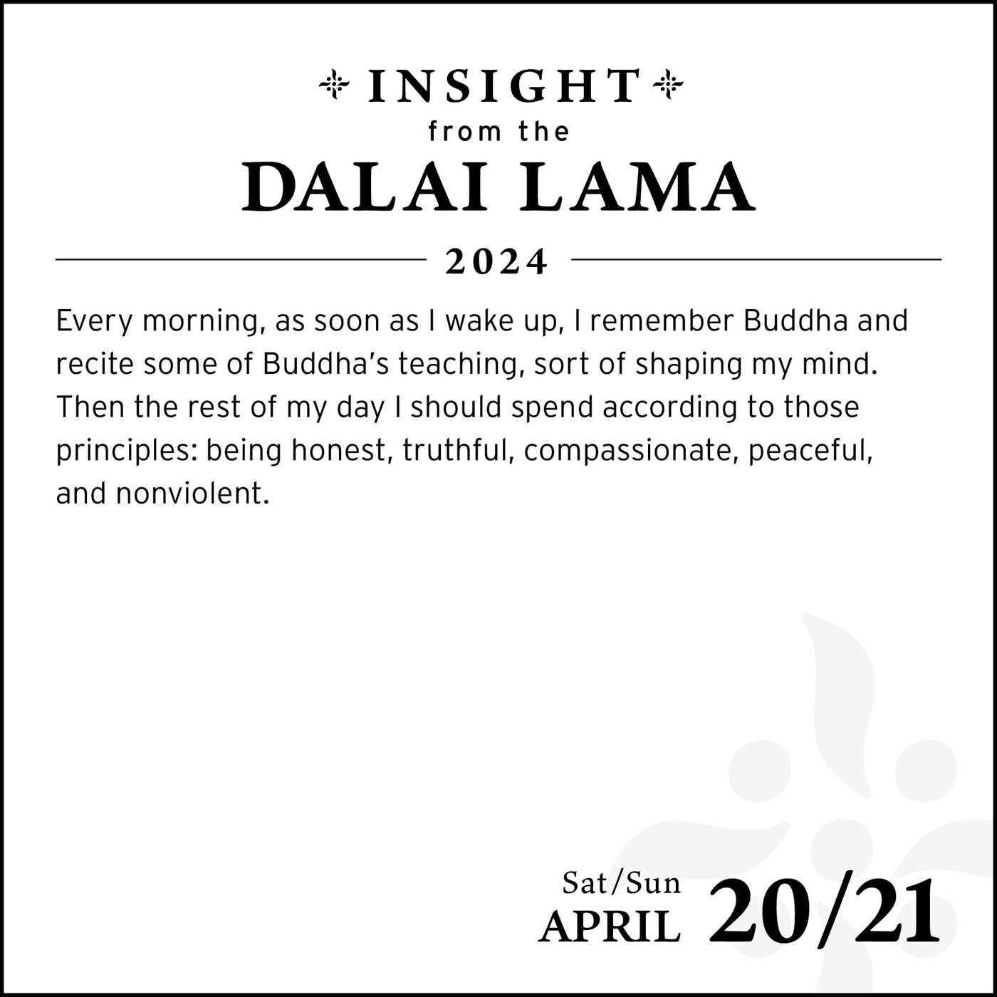 2024 Insight from the Dalai Lama Boxed PageADay Calendar