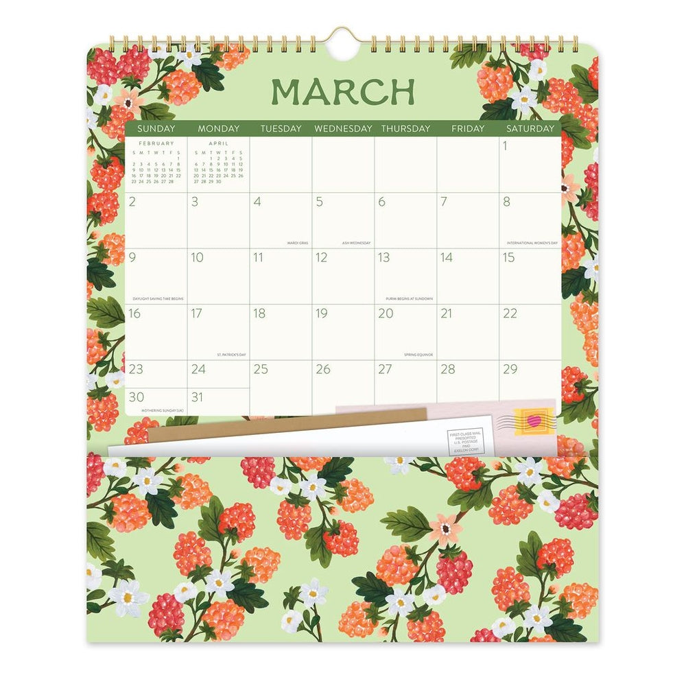 2025 Fruit & Flora Pockets Plus - Deluxe Wall Calendar