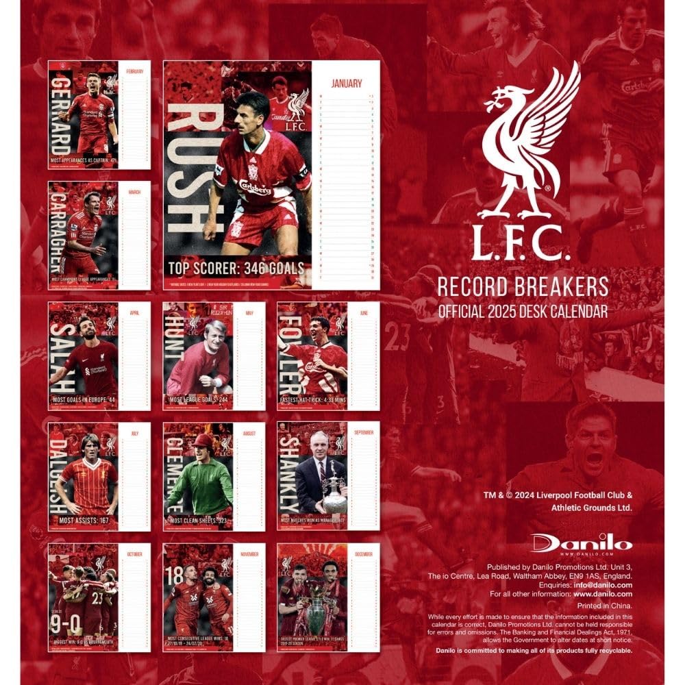 2025 Liverpool Fc - Desk Easel Calendar