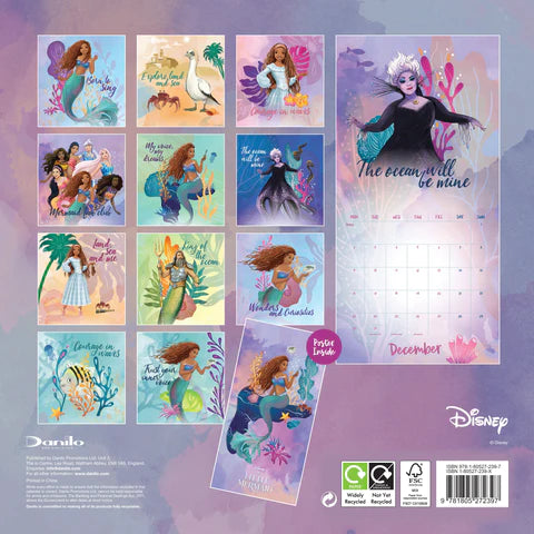 2024 Disney Little Mermaid Movie - Square Wall Calendar  SOLD OUT