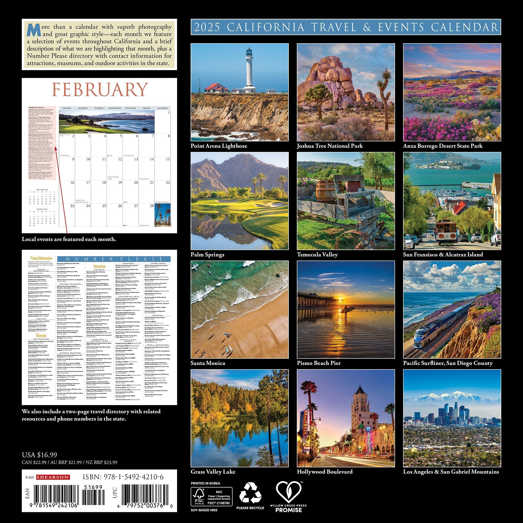 2025 California - Square Wall Calendar (US Only)