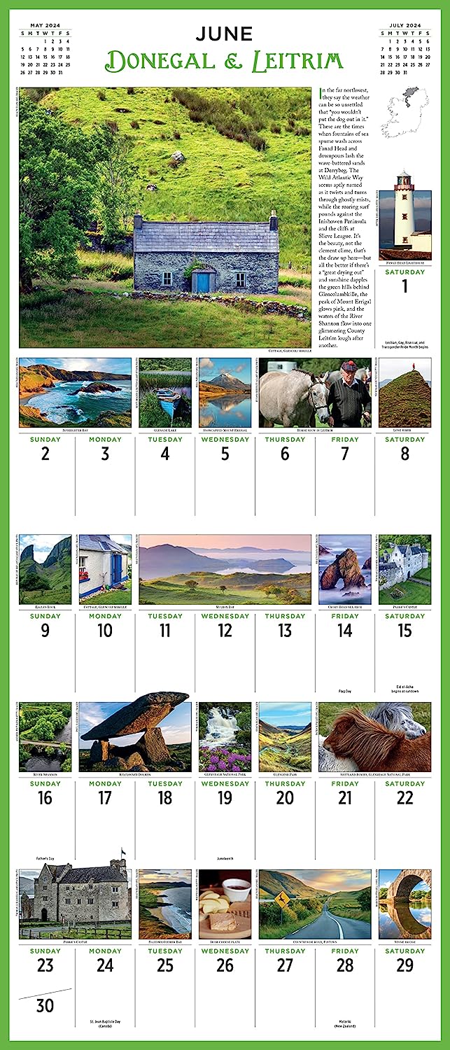 2024 365 Days In Ireland - Deluxe Wall Calendar