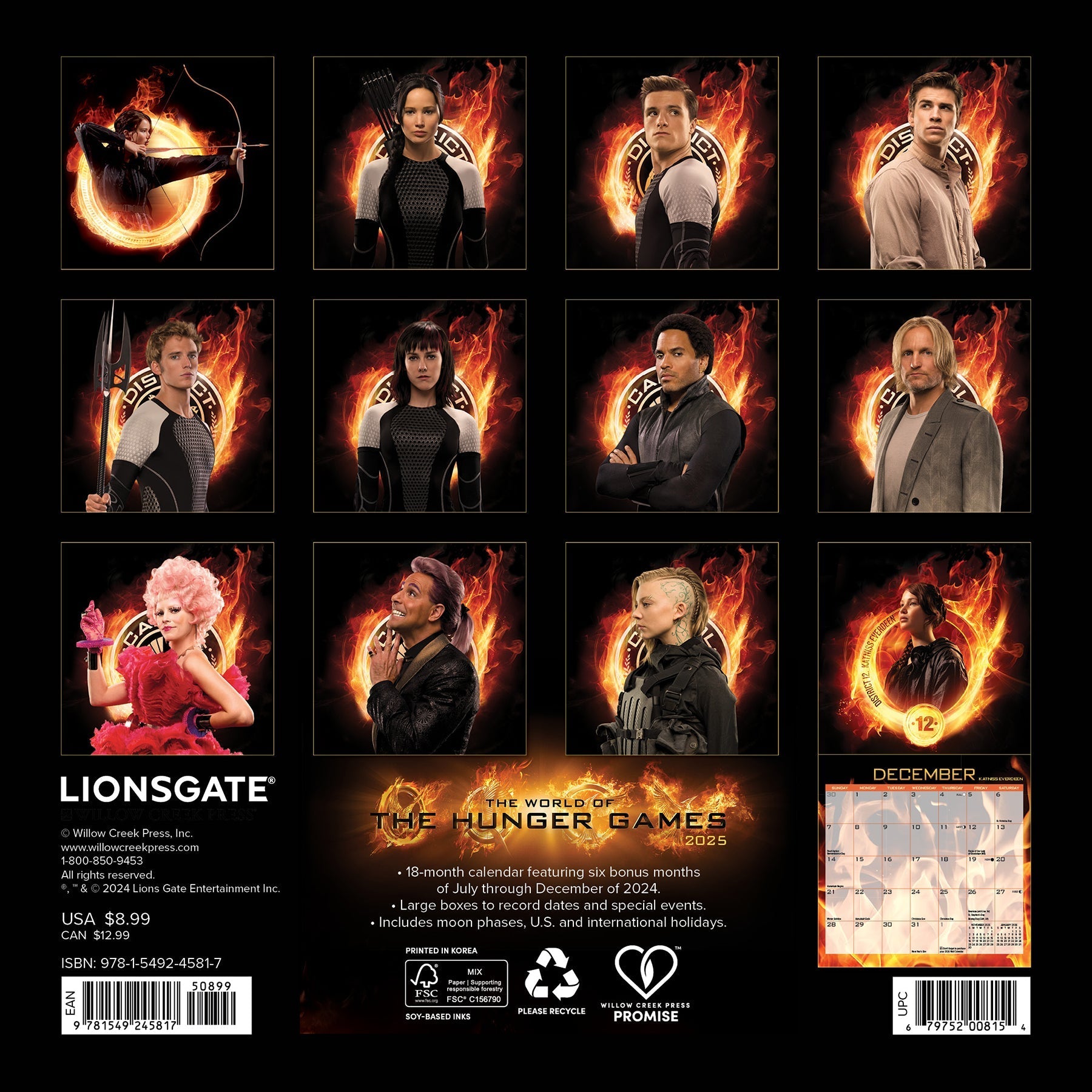 2025 Hunger Games - Mini Wall Calendar (US Only)