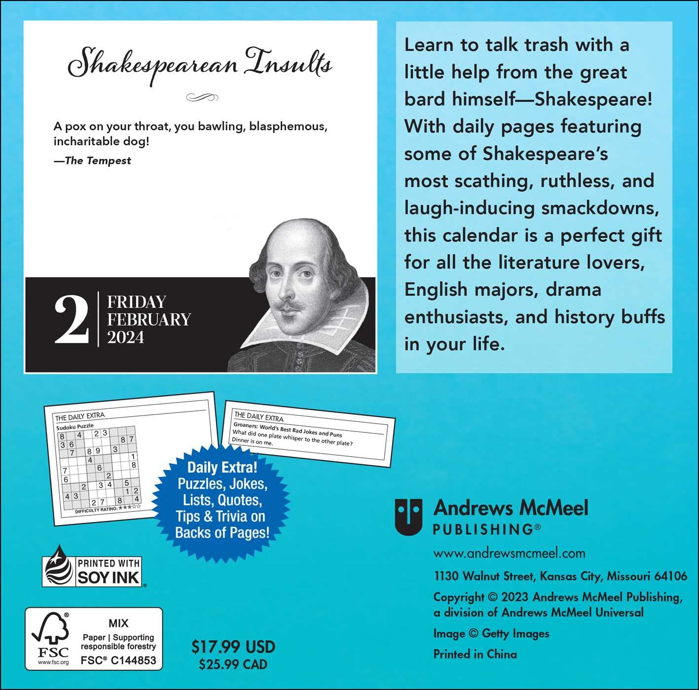 2024 Shakespearean Insults - Daily Boxed Page-A-Day Calendar  SOLD OUT